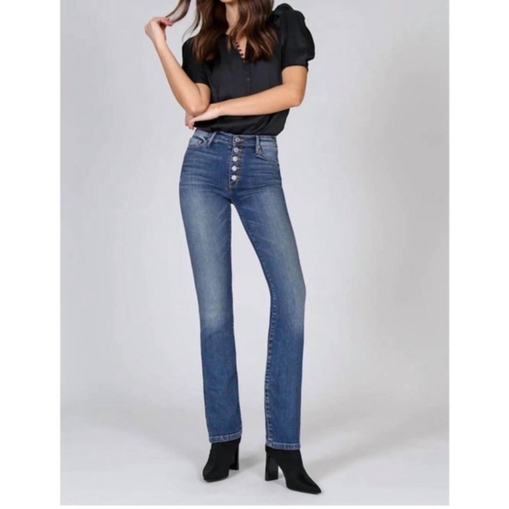 Black Orchid Women’s Button fly Straight Leg Jeans